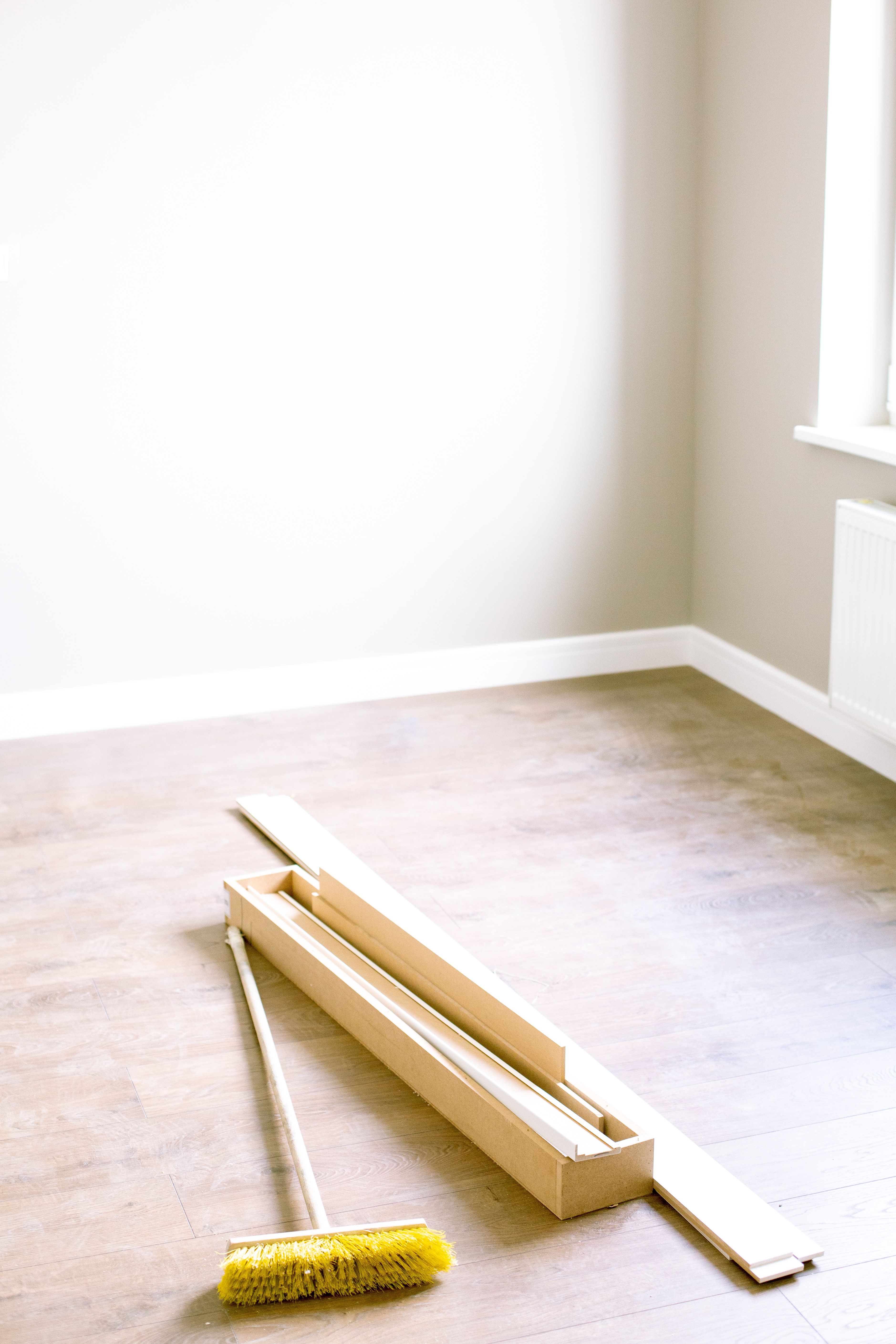 Hardwood floor in dining room